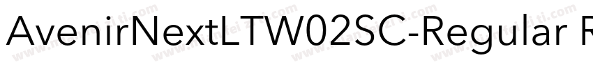 AvenirNextLTW02SC-Regular Regular字体转换
